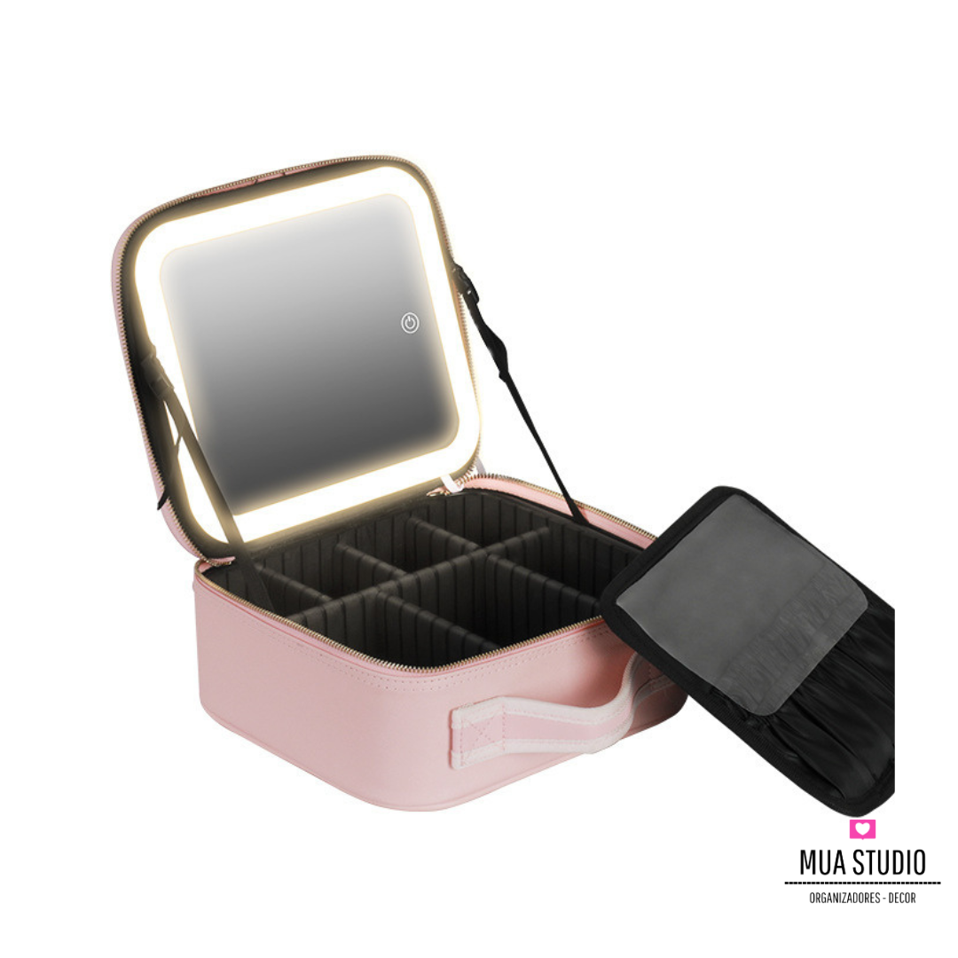 Maleta Maletín Neceser Small Led Maquillaje PU