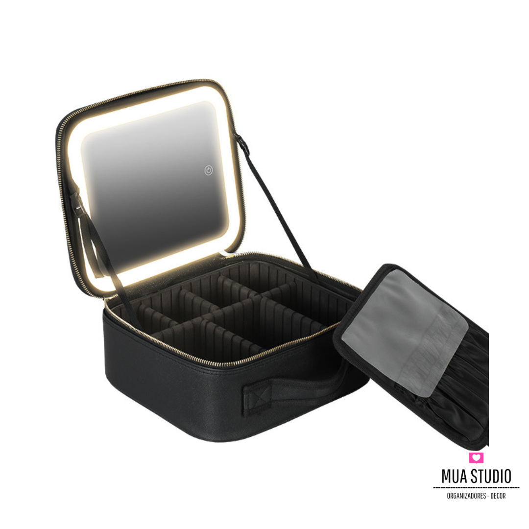 Maleta Maletín Neceser Small Led Maquillaje PU