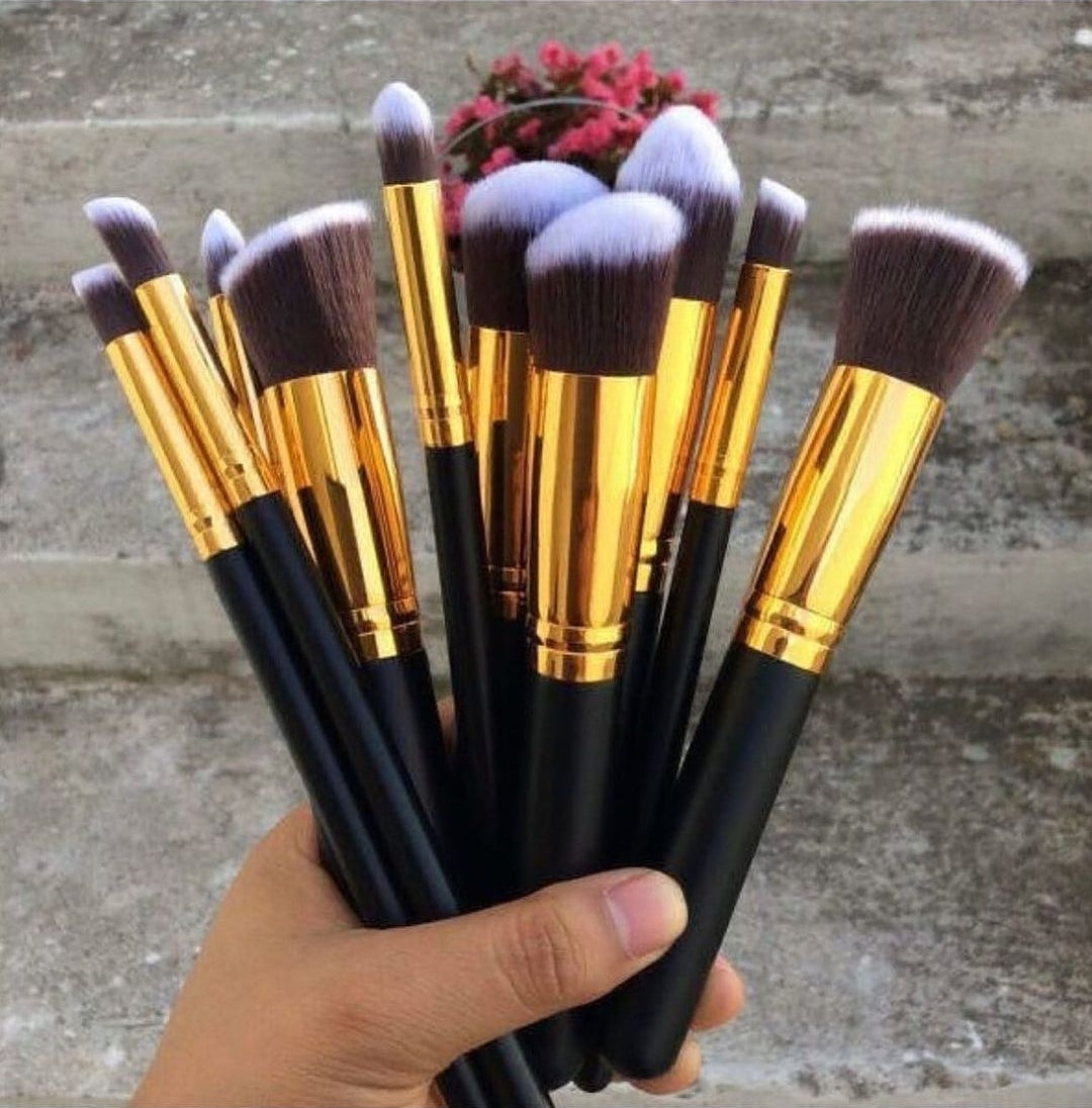 Brochas Kabuki Set X10 Negro 🖤