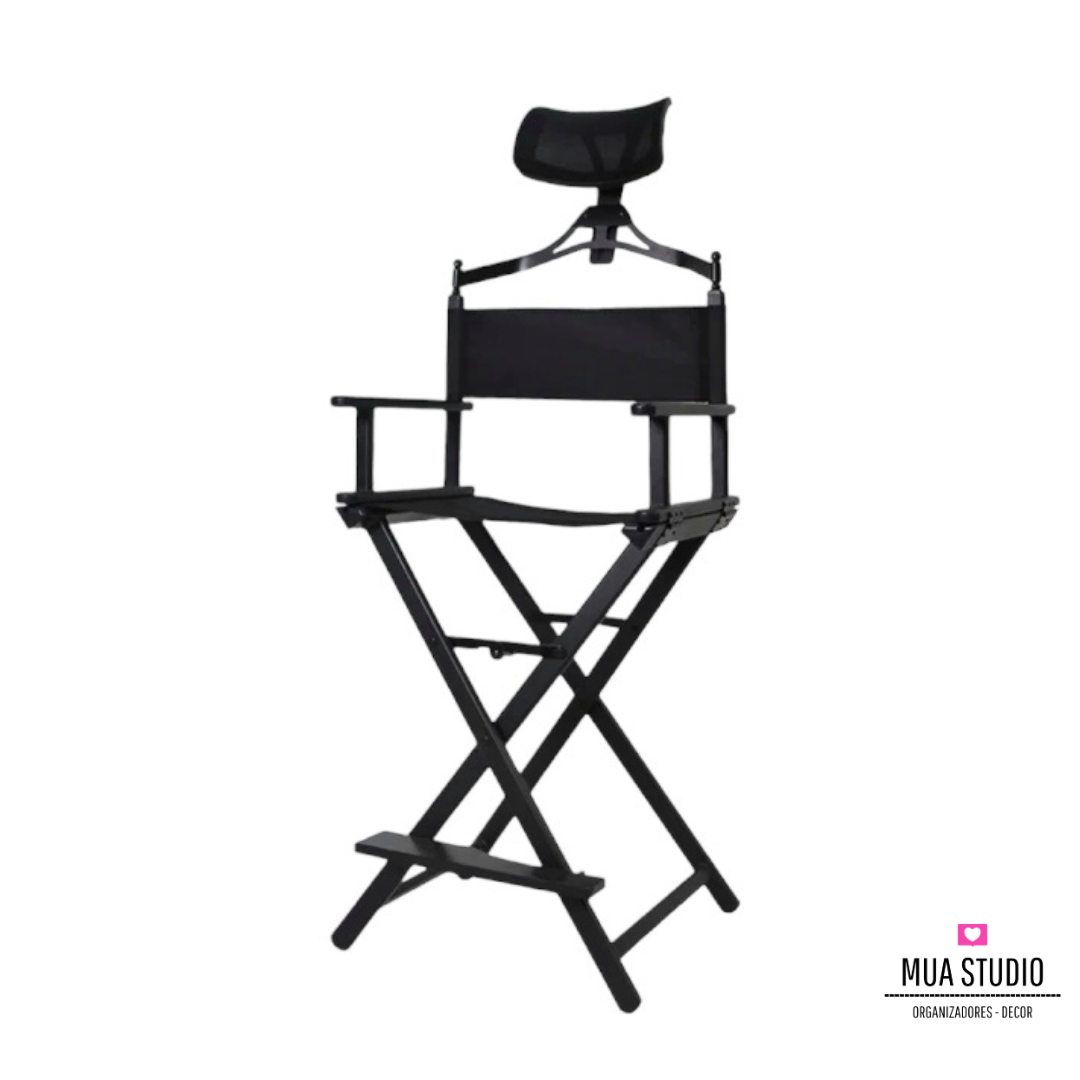 Silla de maquillaje plegable makeup modelo director con cabecera