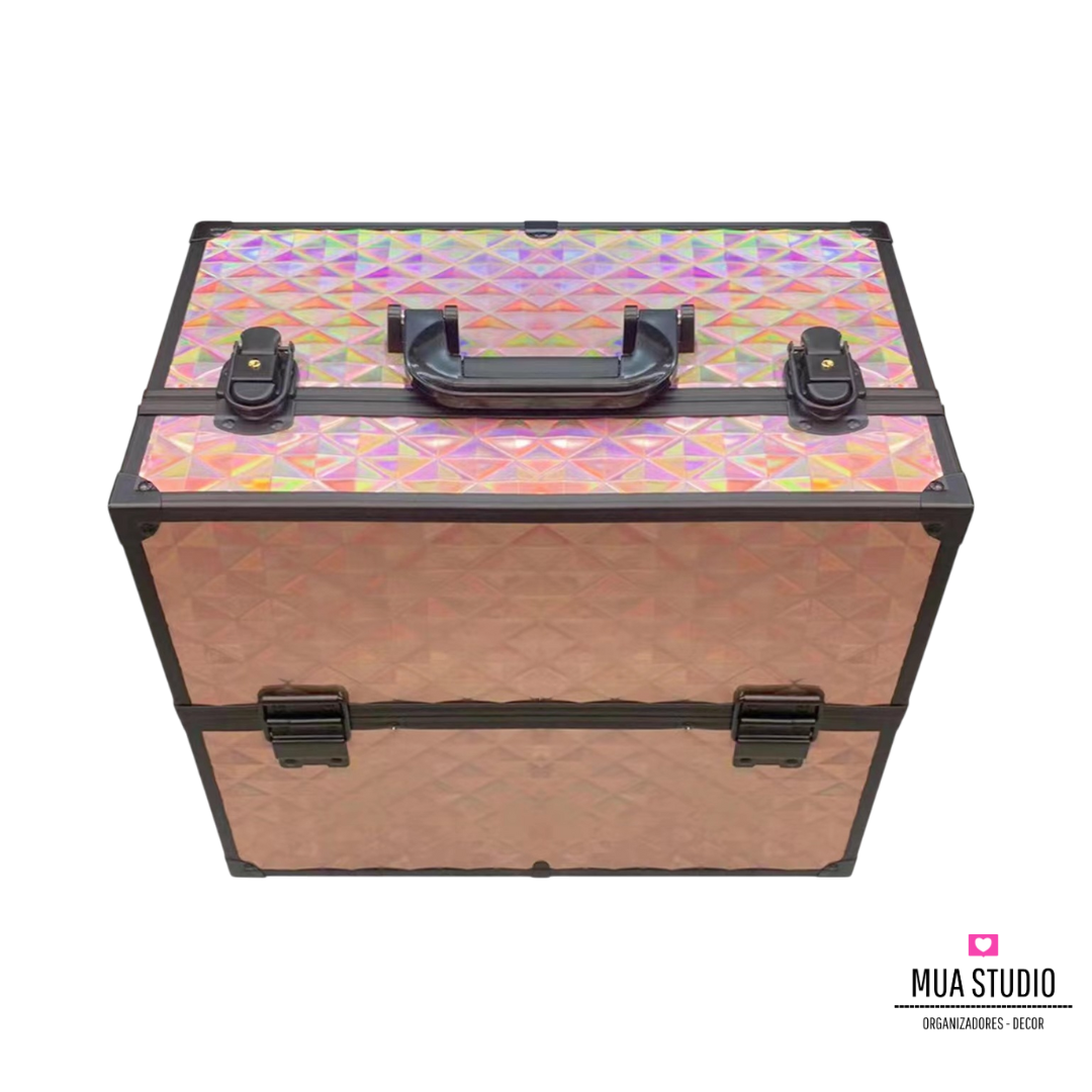 Maletín Neceser de Aluminio para Maquillaje y Manicure – M3B