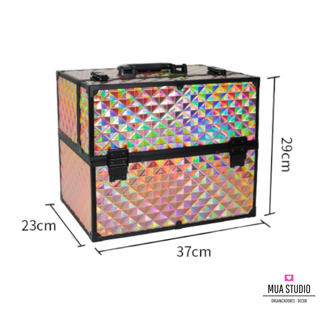 Maletín Neceser de Aluminio para Maquillaje y Manicure – M3B