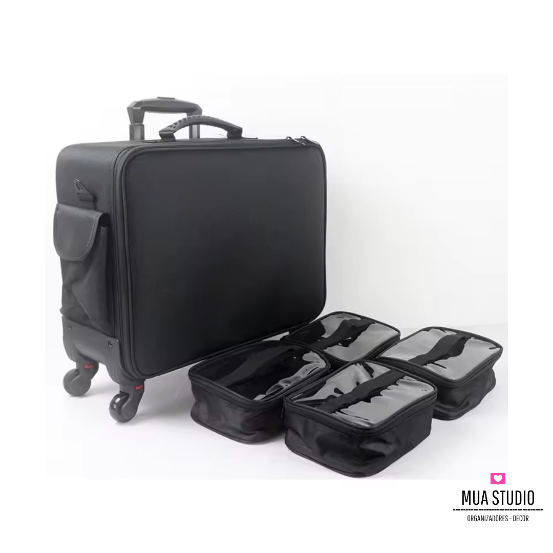 Maleta con ruedas divisiones + neceseres BOXI - DN