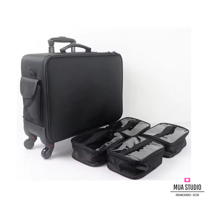 Maleta con ruedas divisiones + neceseres BOXI - DN