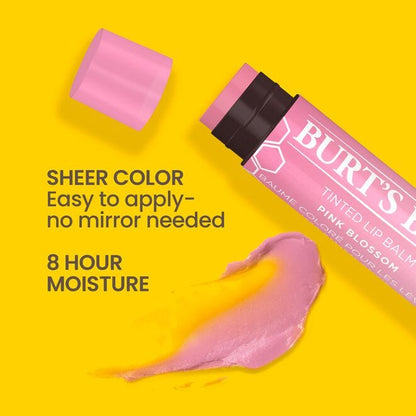 Burts Bees Tinted Lip Balm Pink Blossom