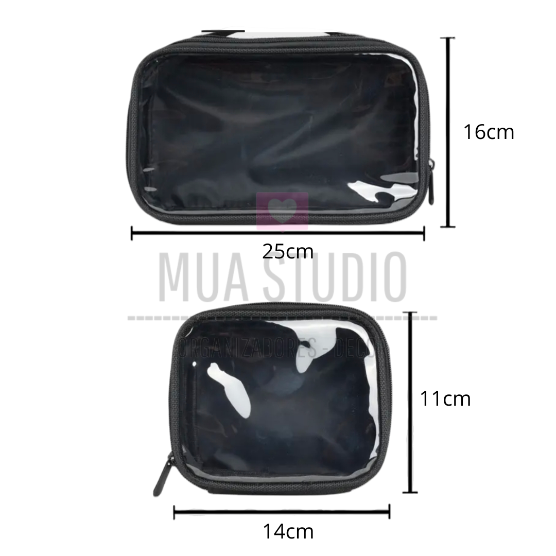 Pack x6 Neceser transparente organizador S & L